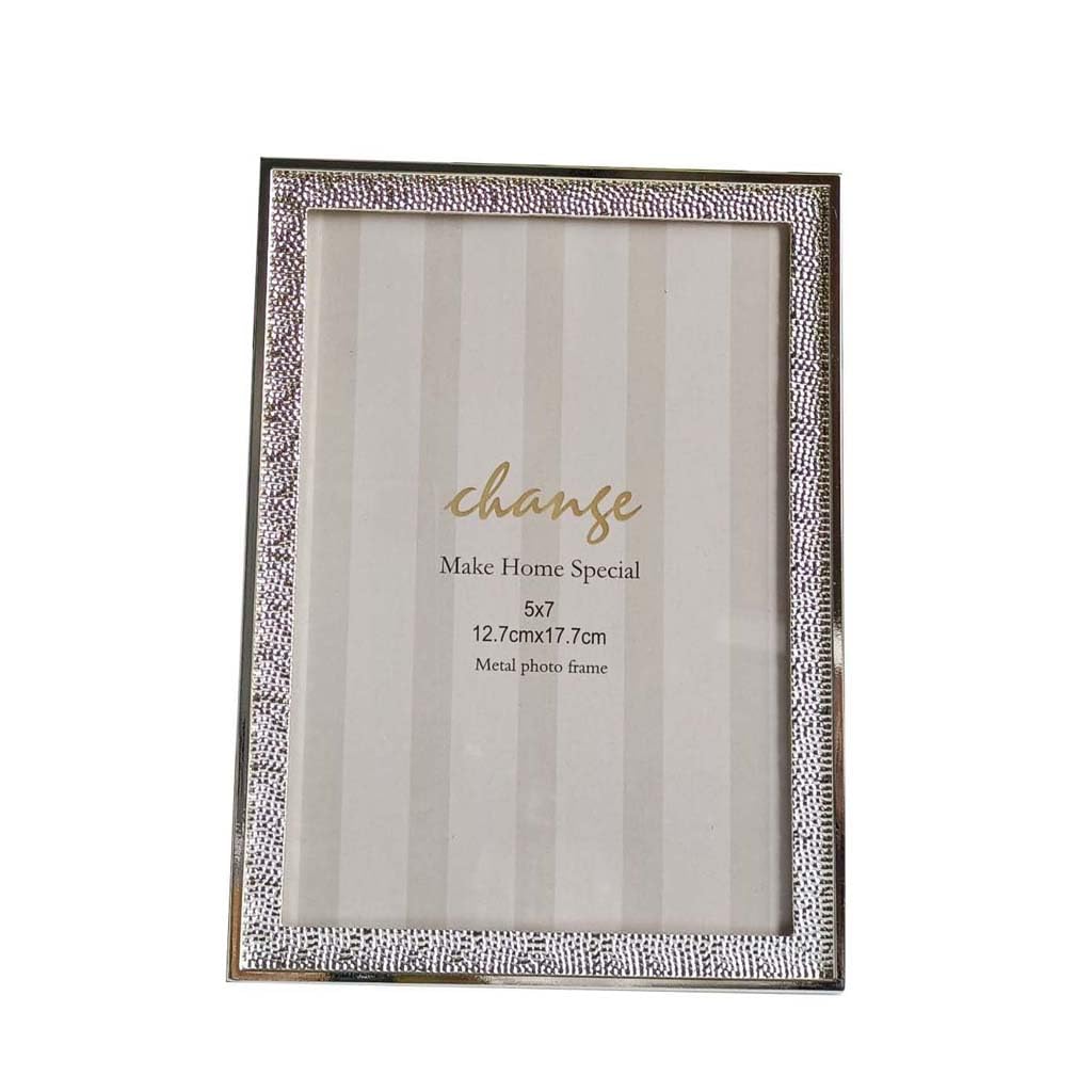 ZXWSTORE 4x6In Photo Frame, 5x7In Metal Photo Frame Stand, Silver