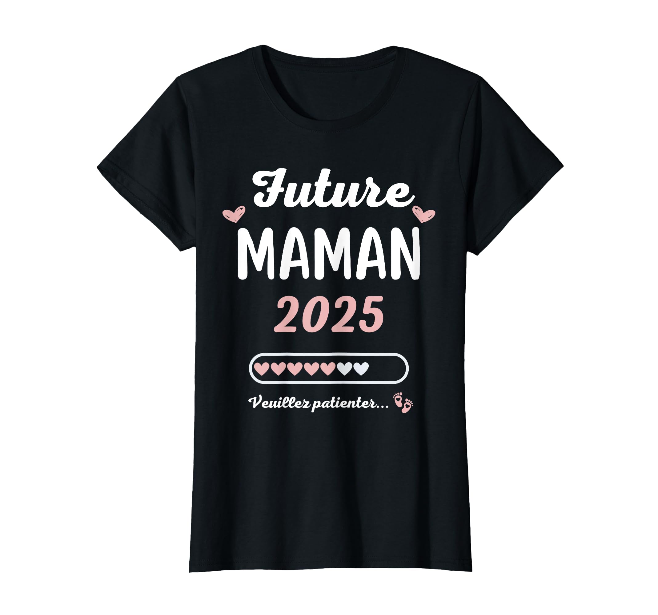 T-Shirt Future Maman Annonce Grossesse Col En V - Baby Loading Cadeau Femme Enceinte