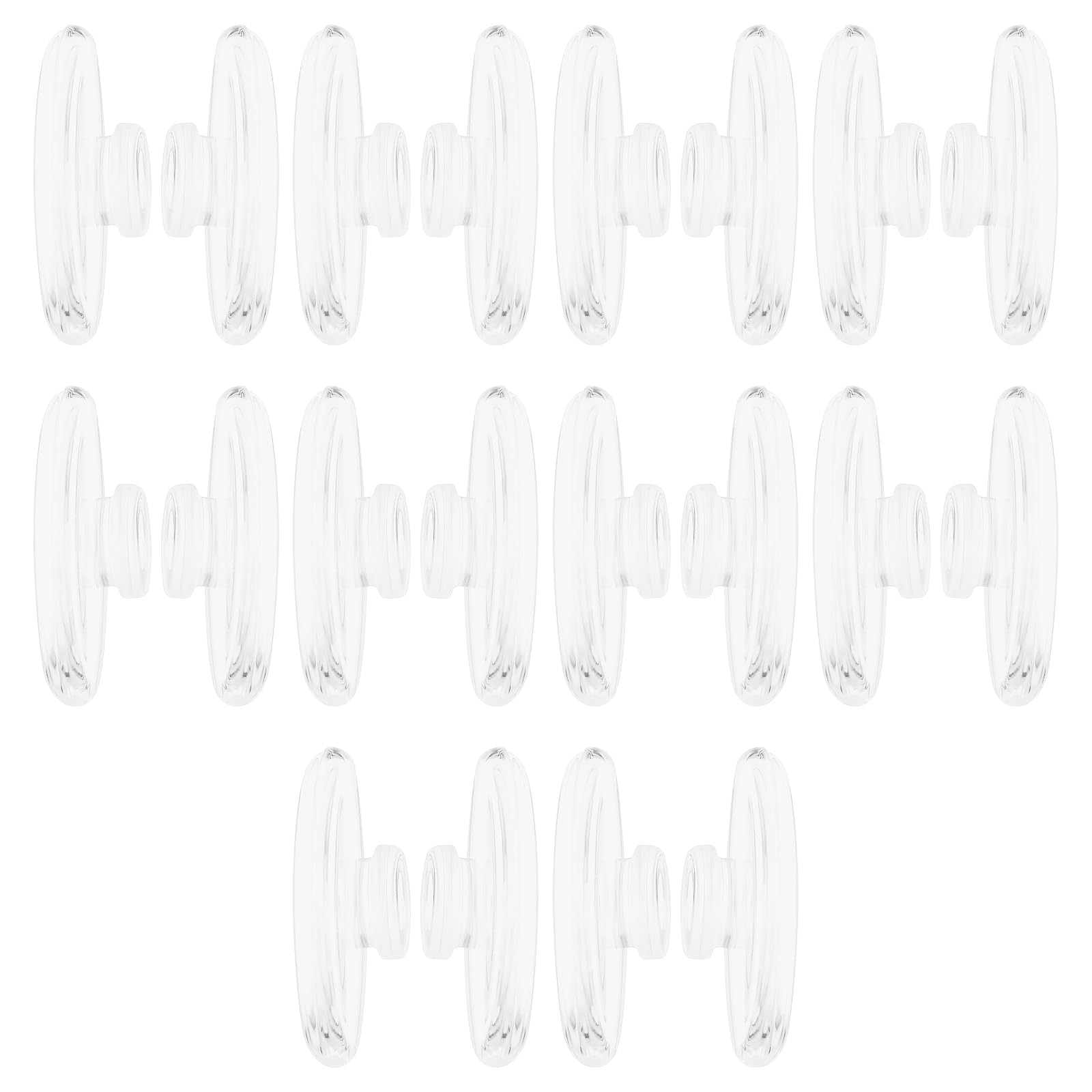 ECSiNG 10 Pairs Push on Nose Pads Glasses Nose Pads Replacement Part Silicone Eyeglass Nosepads Compatible with Silhouette Rimless Glasses Eyewear
