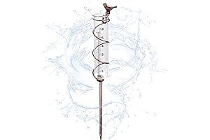 6-Inch Capacity Glass Outdoor Rain Gauge: Measure Precipitation with Style