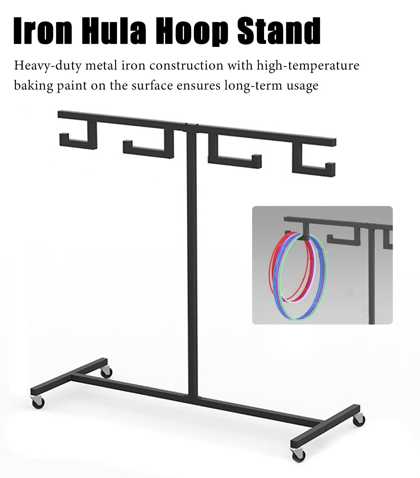 Supporto per hula hoop per esercizi, resistente, organizer per attrezzature sportive, varie dimensioni, soluzione portatile per casa e palestra