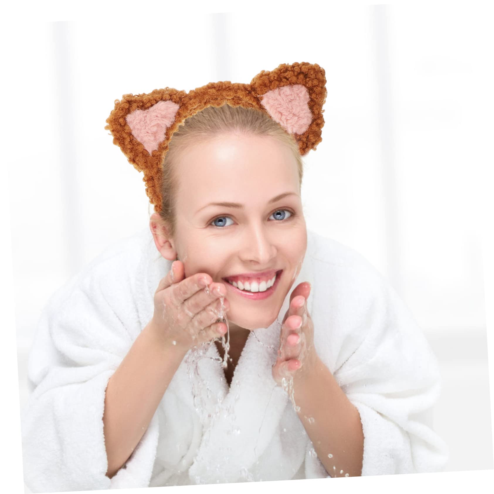 minkissy 15pièces Bandeaux Mignons à Oreilles De Chat De Accessoires Doux Pour Soins Peau Lavage Du Visage Et Maquillage Coloris