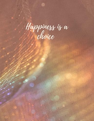 Happiness is a Choice Aesthetic Rainbow Cute Lined Notebook