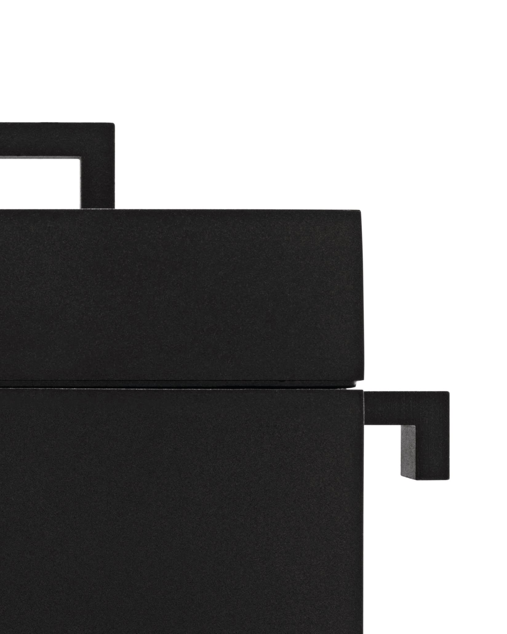 Alessi AR03 la Cubica Casseruola di Design in Alluminio a Base Quadrata con Rivestimento Antiaderente e Fondo in Acciaio Magnetico, Nero