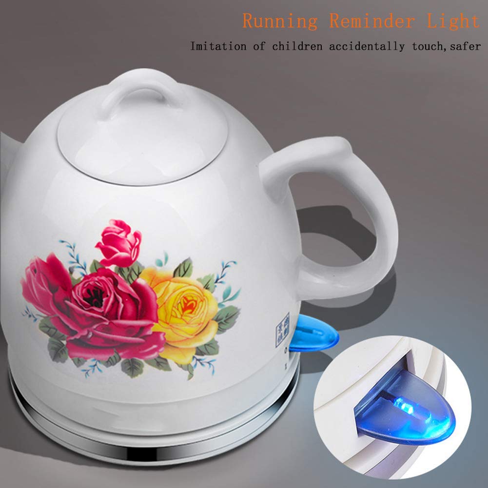 Czajnik ceramiczny Czajniczek - Dzbanek ze stali nierdzewnej 1,2 l w stylu retro, bezpłatny, automatyczne wyłączanie, szybkie gotowanie 1350 W Woda do herbaty, kawy, zupy, płatków owsianych -