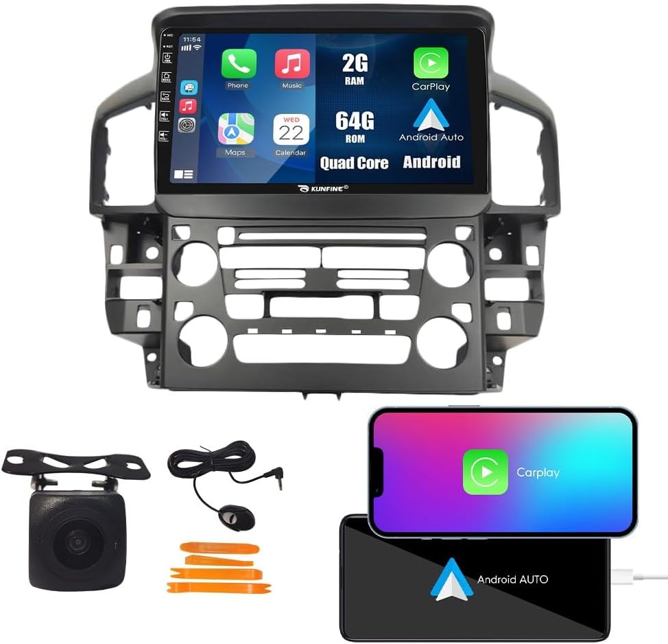 for Lexus Rx 300 1997-2003 Car CarPlay Android Auto Navigation Stereo GPS Radio Reverse Camera Display 9" IPS Touchscreen Headunit Tablet Pad Media Player, if Applicable Quad Core 2G+64G