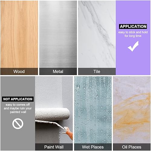 Miniatura 6 de Masilla adhesiva extraíble de doble cara, sin rastros, adhesiva, adhesiva, impermeable, para pared, metal, vidrio, madera de cerámica (280 unidades,