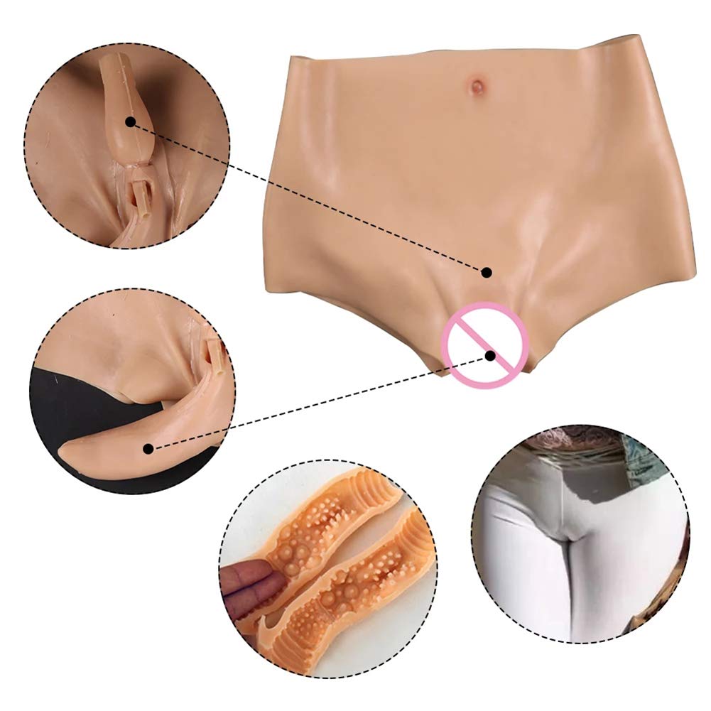 XSWL Réaliste Silicone Faux vagin Culotte Hanche rehausseur sous-vêtements pour transgenre