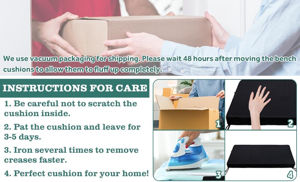 Miniatura 8 de Haymie - Cojín de banco personalizado 2023, cojín de banco para exteriores, funda de cojín para muebles de interior, cojín de asiento de banco de