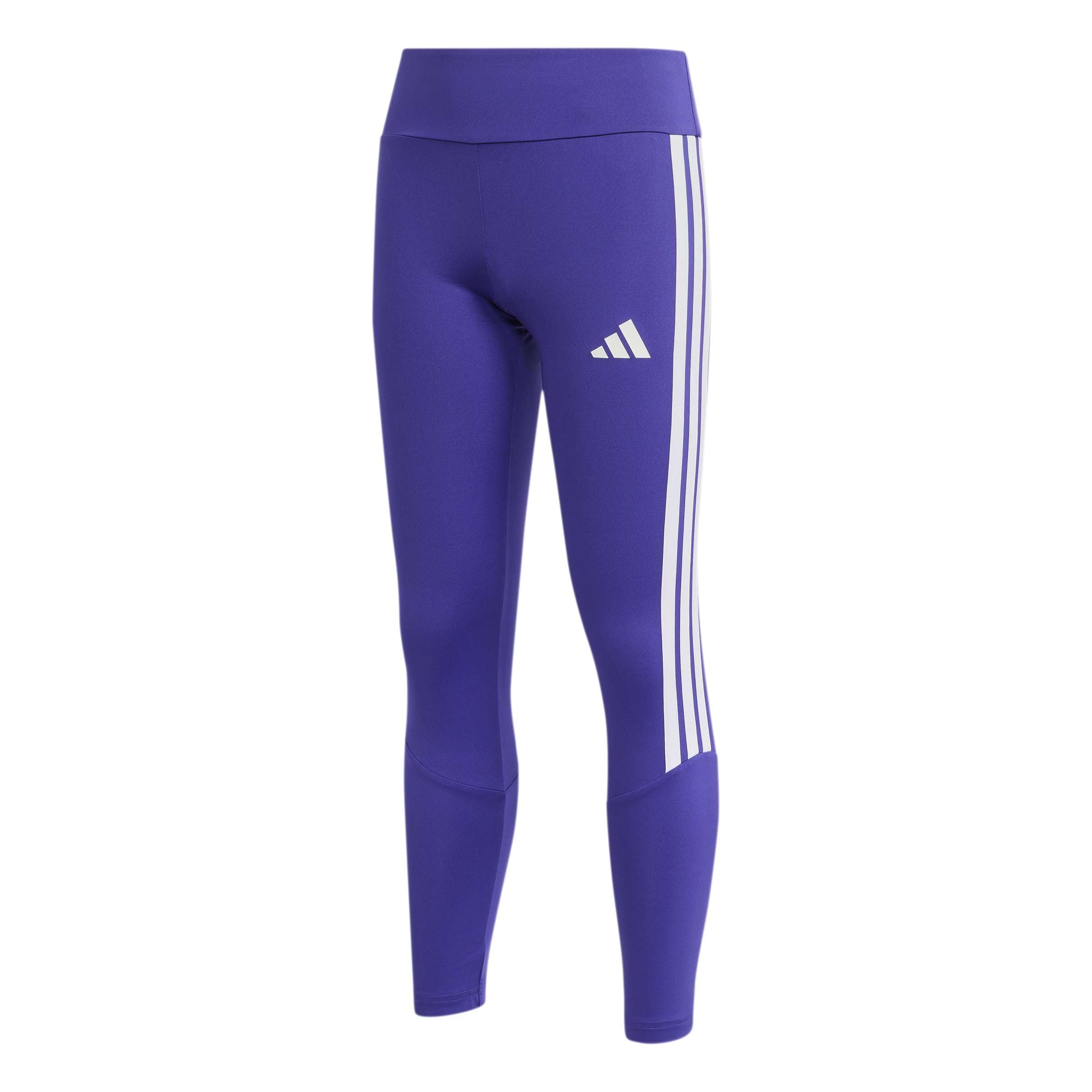 adidas Girl's Train Essentials 3-Stripes Leggings Tights, Pure Purple/white, 9-10 Years
