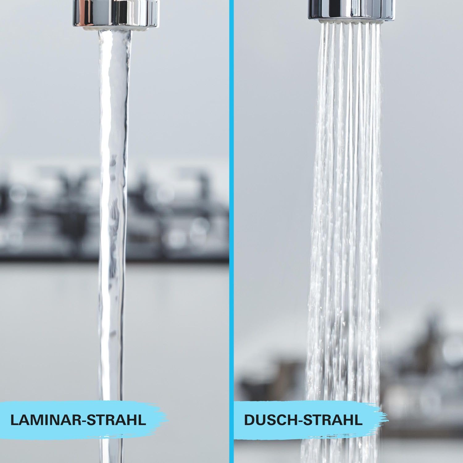 GROHE Start, Küchenarmatur 2 Strahlarten (Wasserhahn Küche mit ausziehbarer Brause, 90° schwenkbar, wassersparend dank variabler Mengenbegrenzung, werkzeugfreie Spülbecken-Montage), schwarz, 305312431