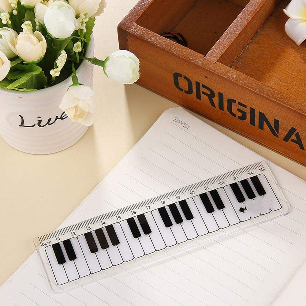 WOONEKY 10 Pièces Règles Transparentes Plastique Avec Notes De Musique