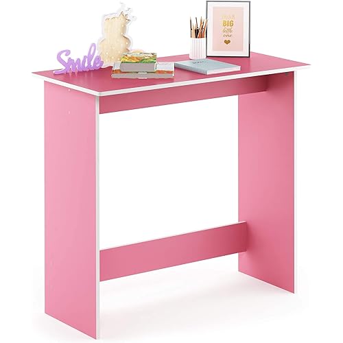 Simplistic Study Table, Baby Pink