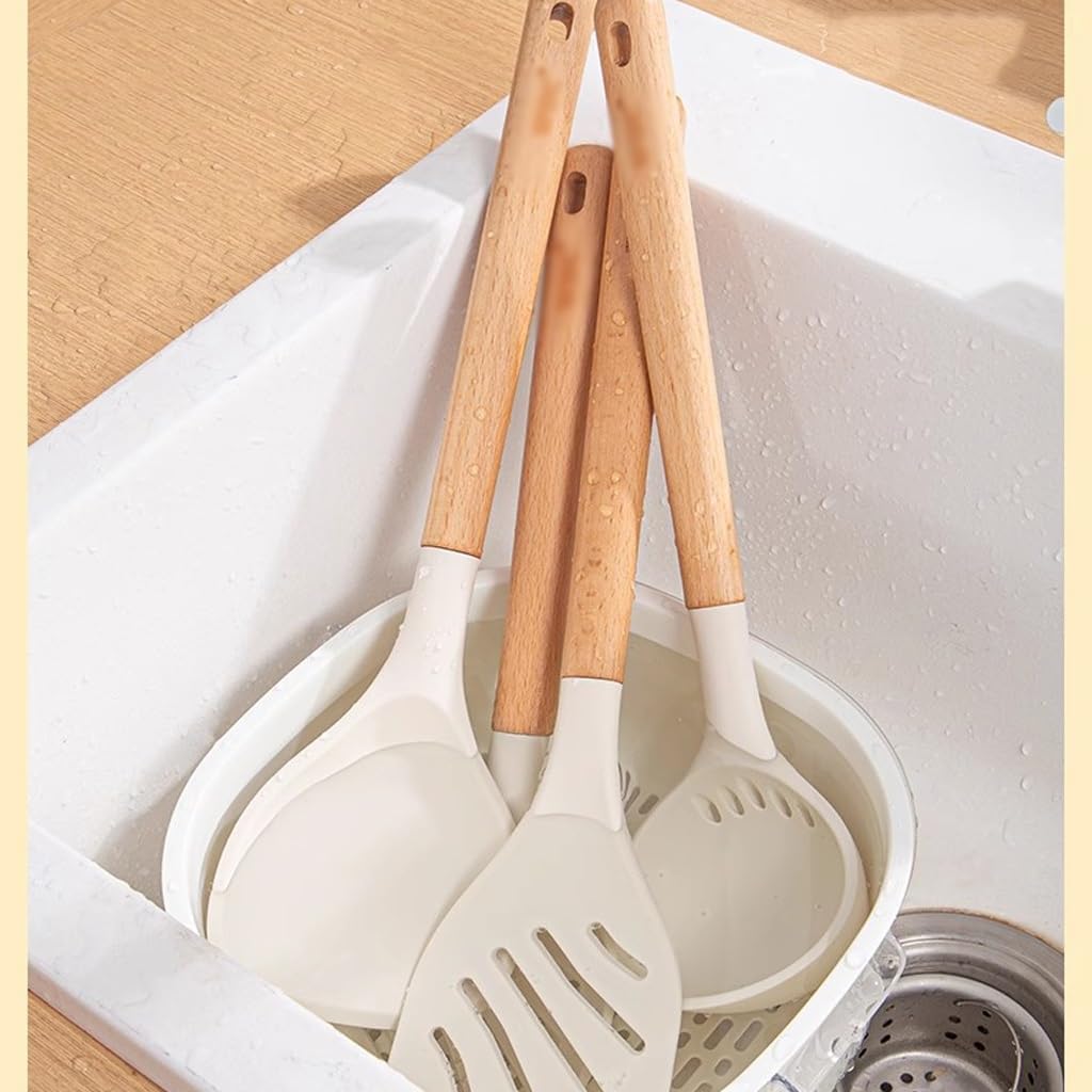 Kitchen Utensils Set, For Non-stick Pan Tool Ladle And Wok Spatulas