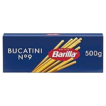 Barilla Pasta Bucatini N.9, Pasta Lunga di Semola di Grano Duro, I Classici, Tempo di Cottura 8 Minuti, Confezione da 500g
