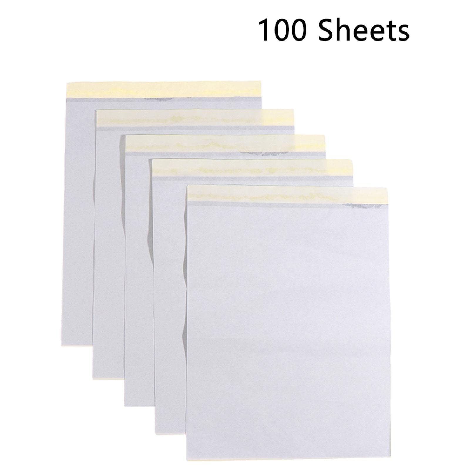 Lot de 100 feuilles de papier carbone pour tatouage - 4 couches - 21 x 29 cm