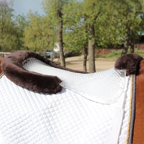 Miniatura 3 de Silla de montar antideslizante, equilibra la presión del peso, protege la parte interior del caballo, almohadilla inglesa para caballos, almohadilla