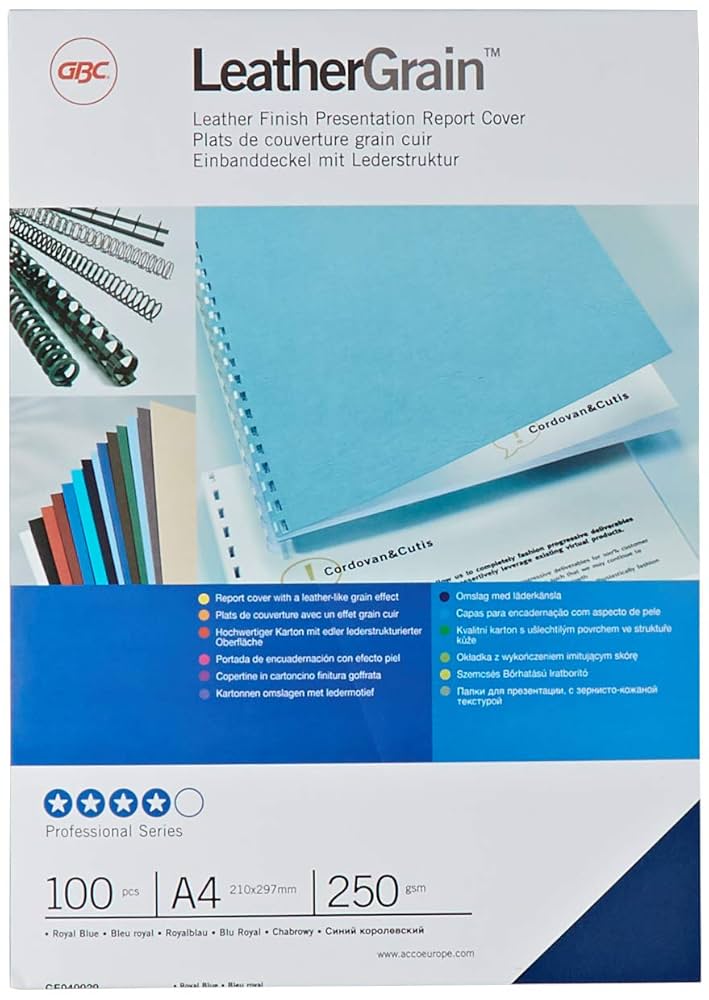 GBC Thermobindemappe ThermaBind Lederoptik, A4, 1,5 Mm