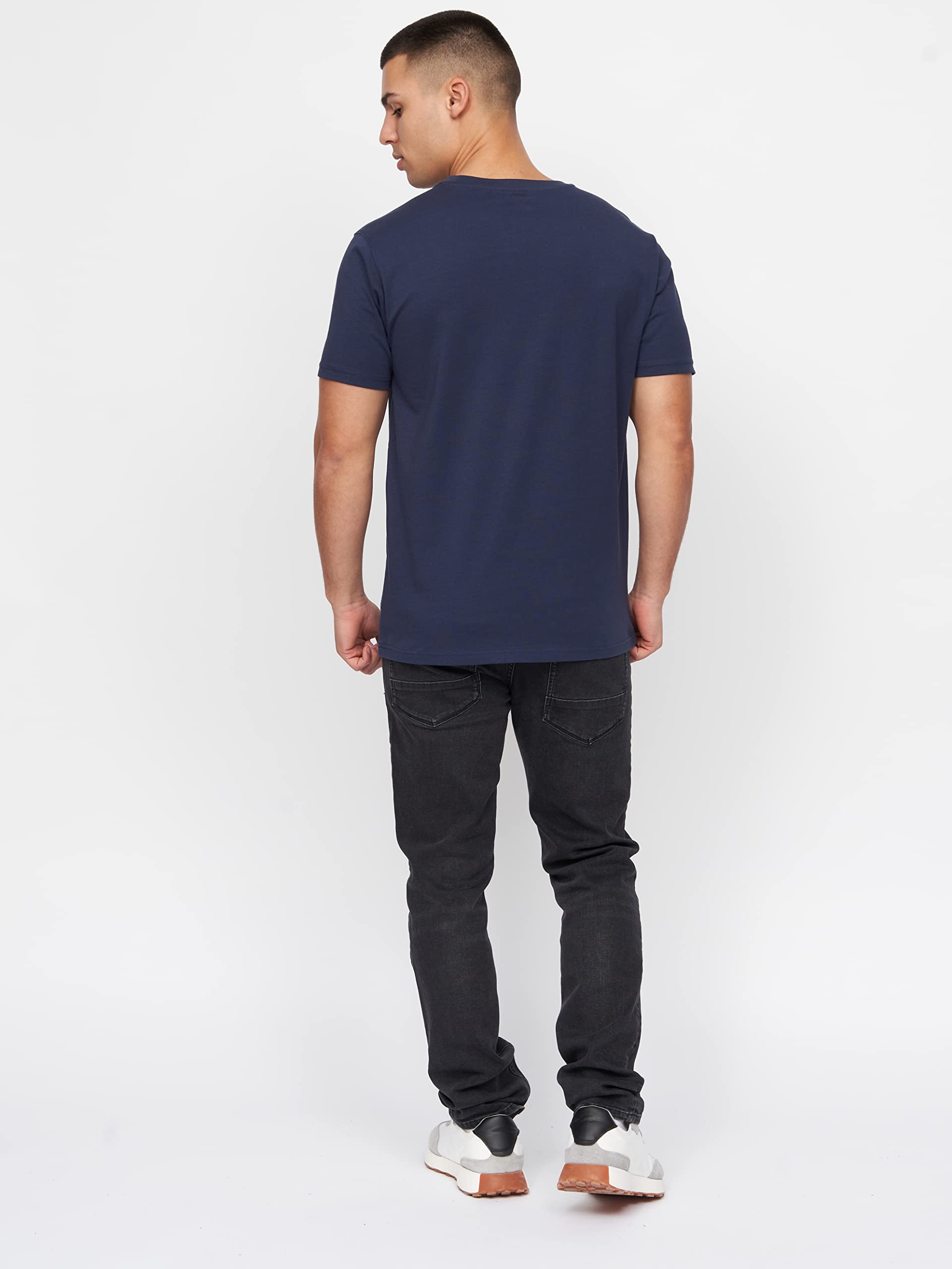 Kandor, Confezione da 5 magliette da uomo, abbigliamento del Regno Unito, classiche e casual, a girocollo, a tinta unita, in 100% cotone, di qualità, adatte per palestra e lavoro