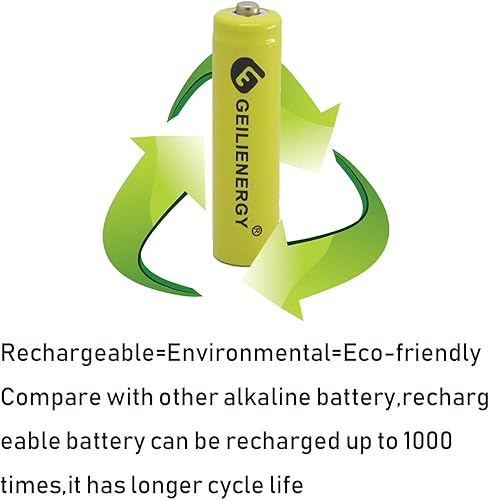 Miniatura 4 de GEILIENERGY Luz solar AA Ni-CD 600 mAh 12 V baterías recargables AA para luces solares lámpara solar paquete de 20