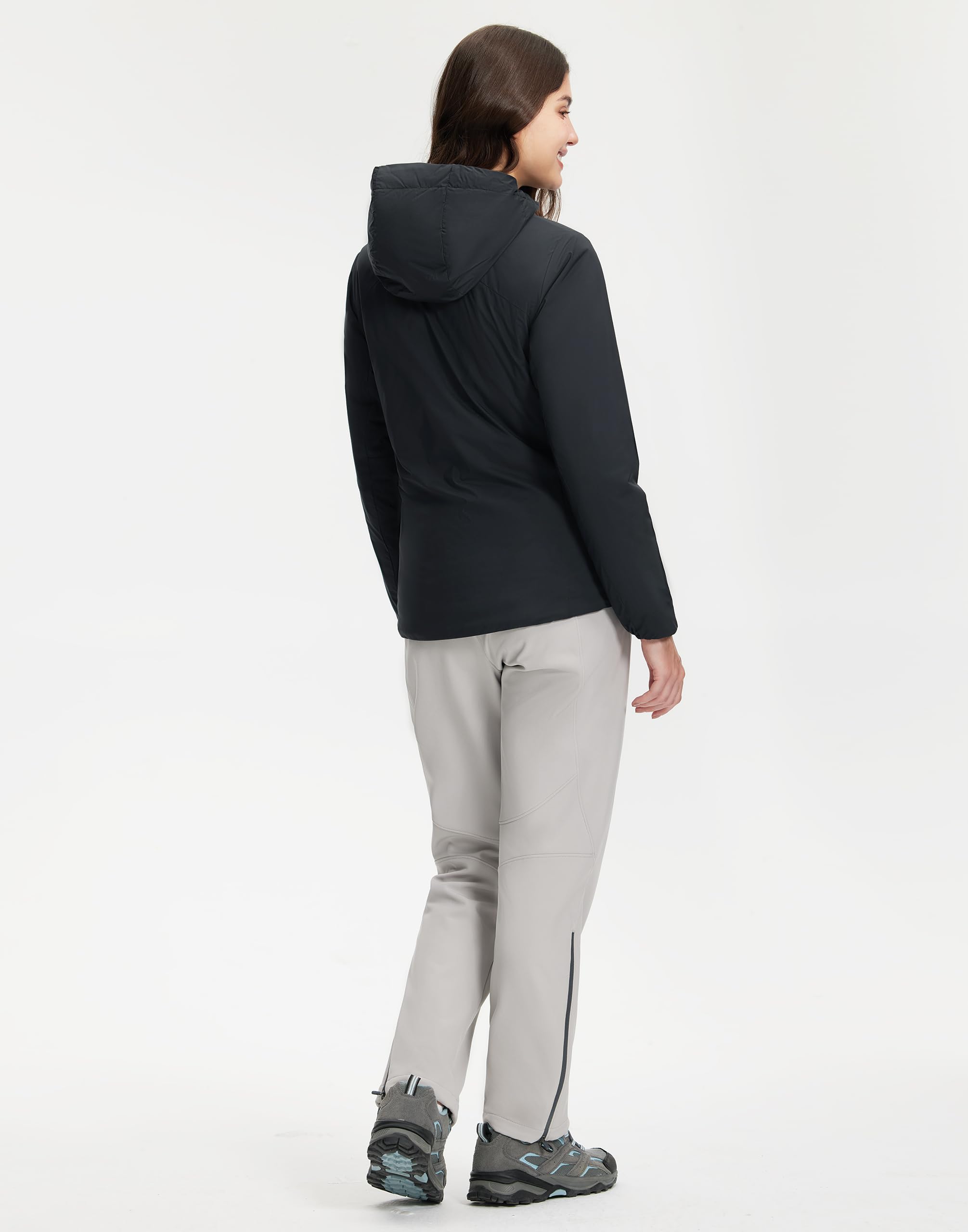 Pioneer Camp Damen Winterjacke – Ultraleichte Primaloft Isolationsjacke mit Kapuze, Wasserabweisend & Atmungsaktiv – Warme Outdoorjacke für Herbst & Winter