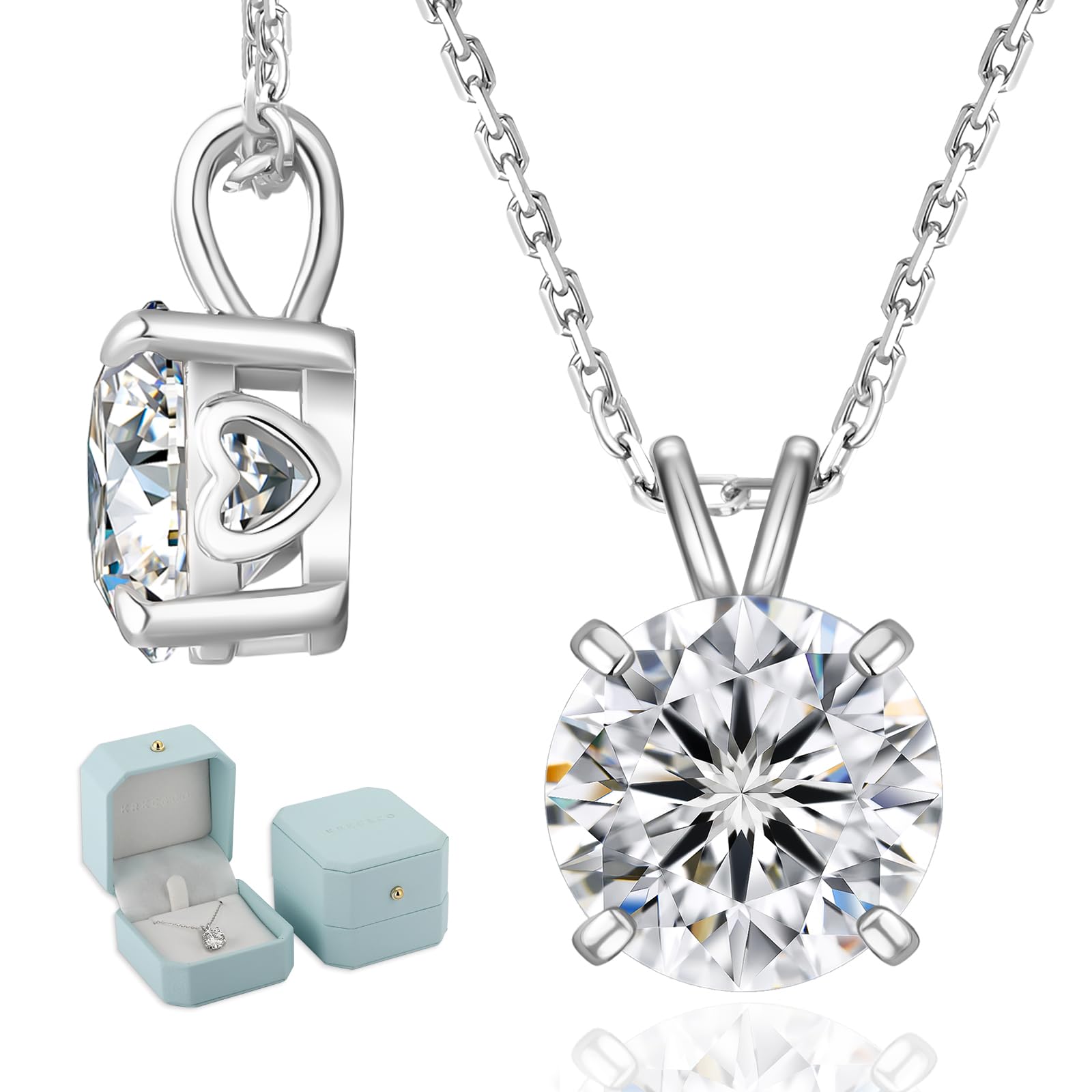 【人気No. 1】モアサナイト12.5ct × S925 チェーンネックレス S925×12.5ctモアサナイト テニスチェーンネックレス｜証明書付き