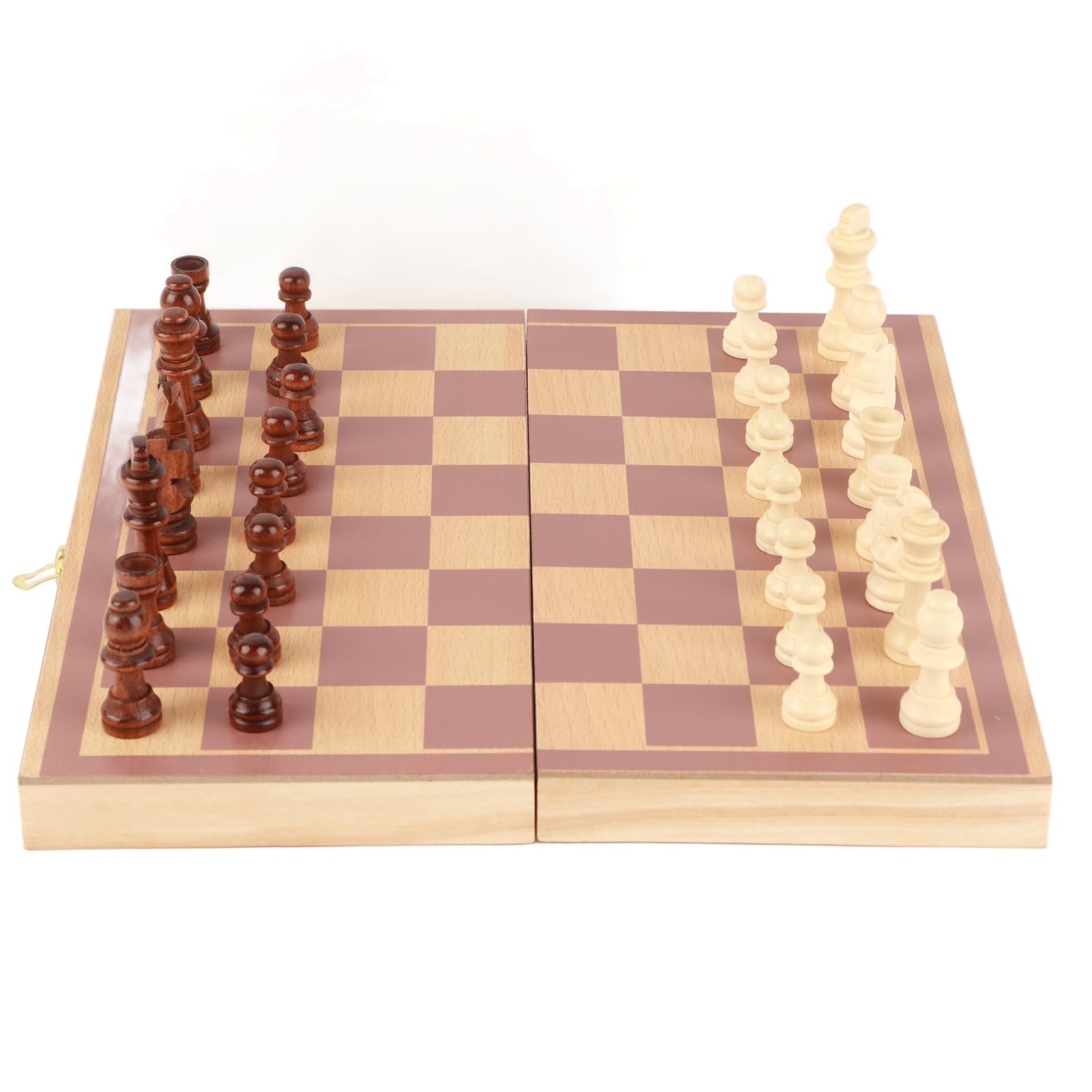 Chess Set, Portable Wooden Chessboard Folding Board Chess Game Hand Carved Wood Chess Pieces Storage Box for Party Family Activities