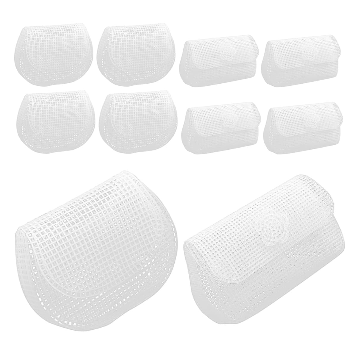 BESTonZON 10Sets Mesh Plastic Sheets for Crafting Lightweight Canvas for Creative Projects for Embroidery and Weaving Safe for All Ages Portable Design for Easy Use