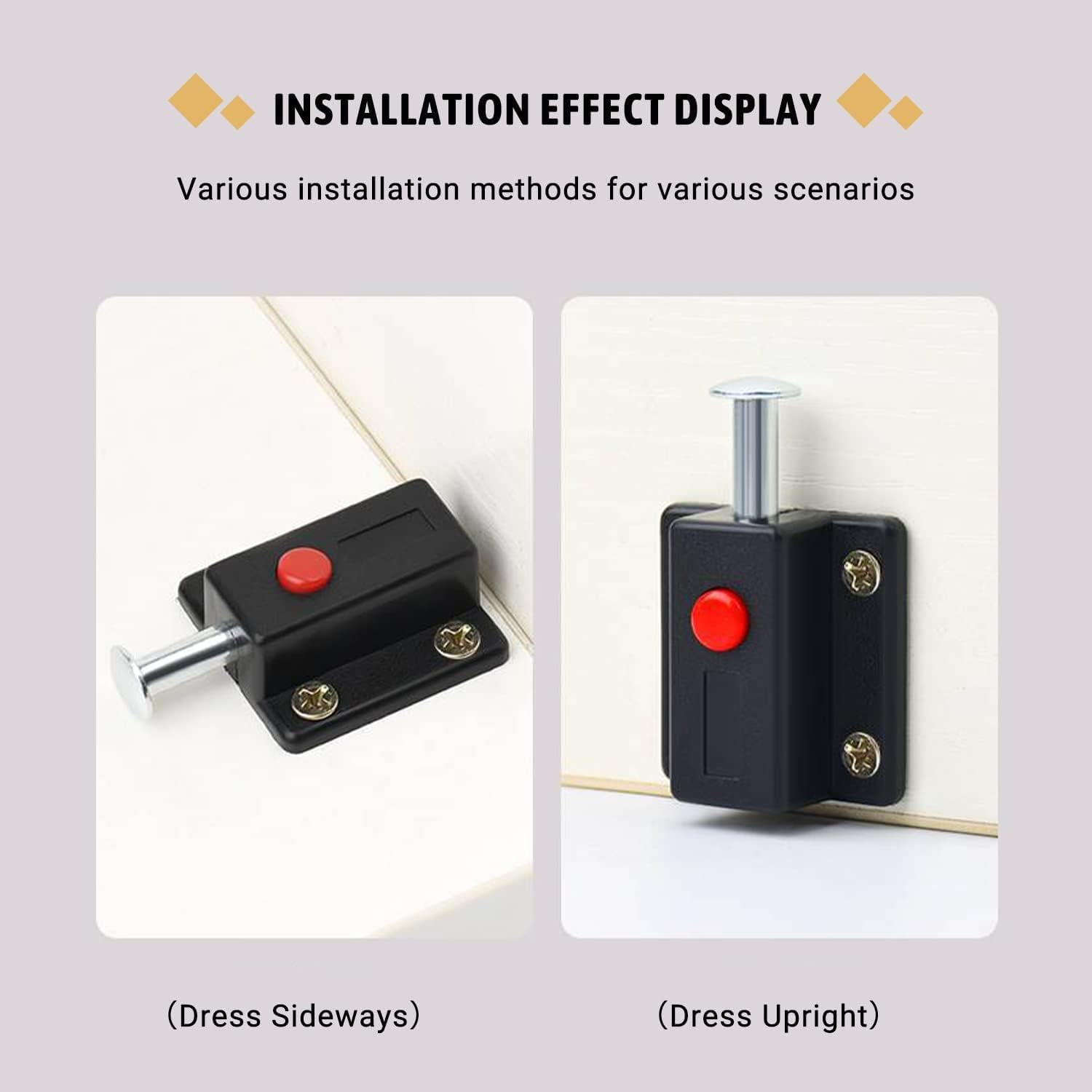 Automatic Door Latch Locks - 6 Pack -5