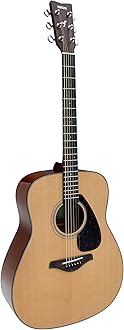 Yamaha FG800J Solid Top Dreadnought Acoustic Guitar, Natural