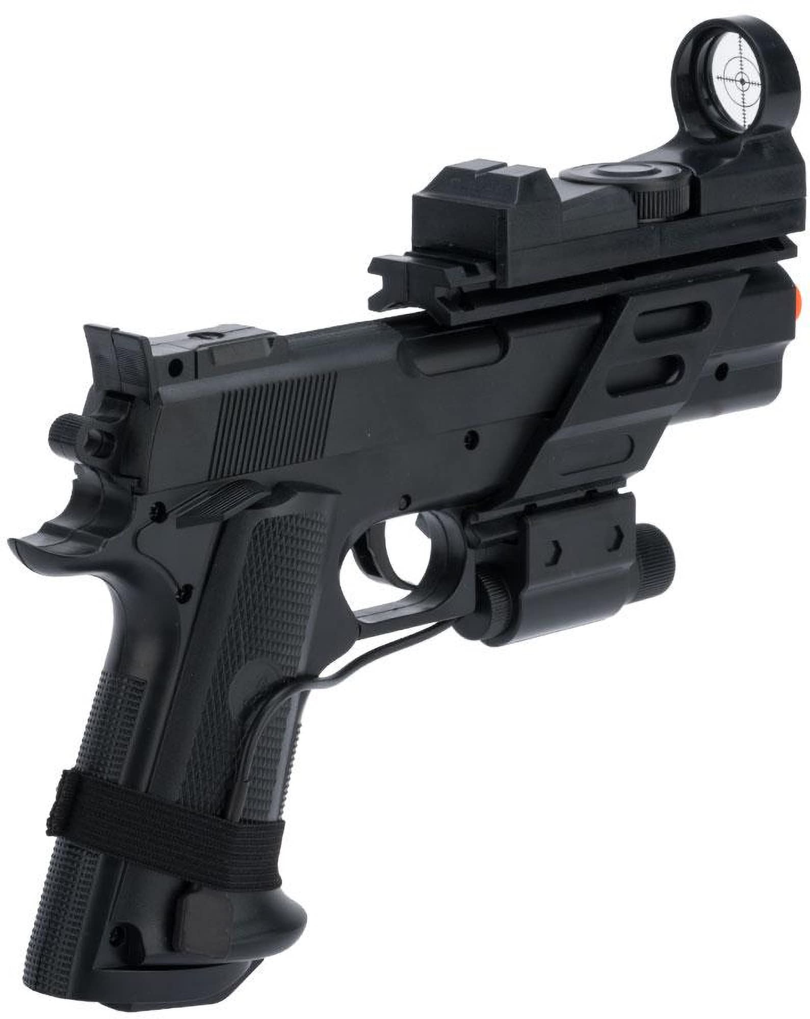 Evike Airsoft - Colt Licensed MK IV Spring Powered Airsoft Pistol with Pointer and Red Dot - Airsoft Pistol/Target Package