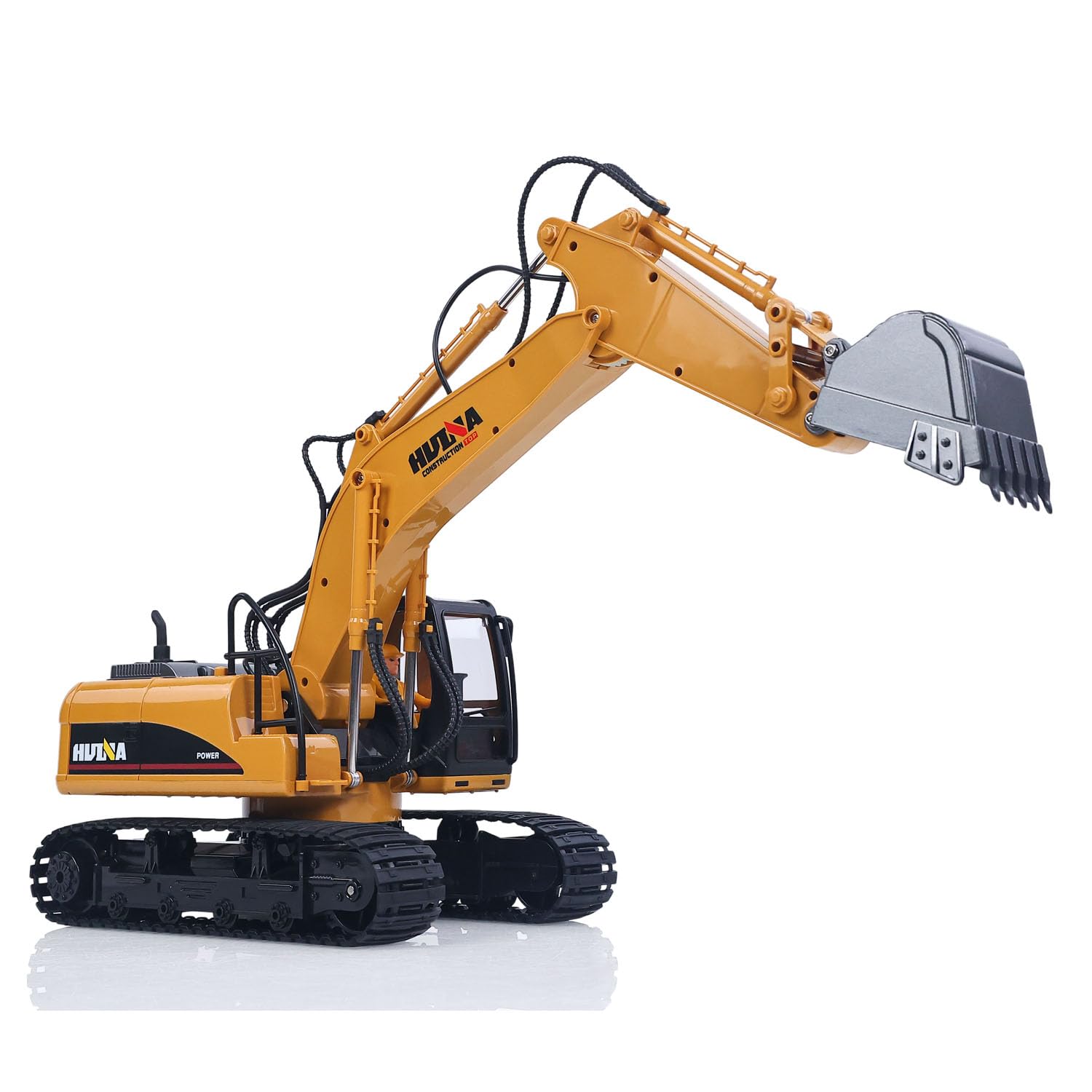 Excavadora eléctrica 1/14 RC 1535 Excavadora a control remoto 15CH 2.4G Modelo acabado Radio Batería Efectos de luz de sonido