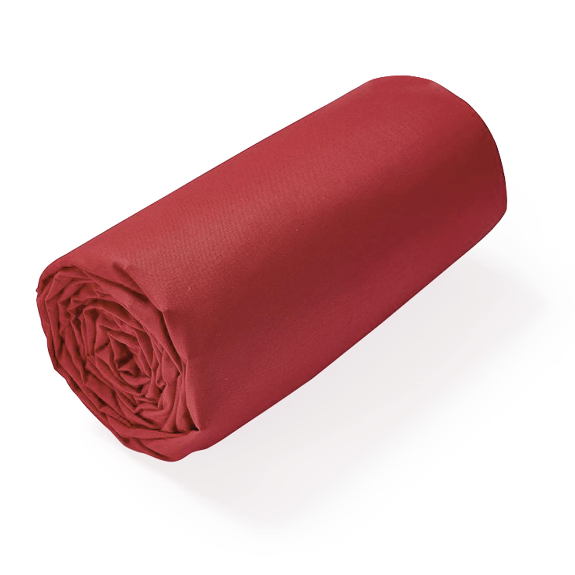 Drap Housse uni 80x200 cm Bonnet 40 cm 100% Coton Alto Rouge Garance