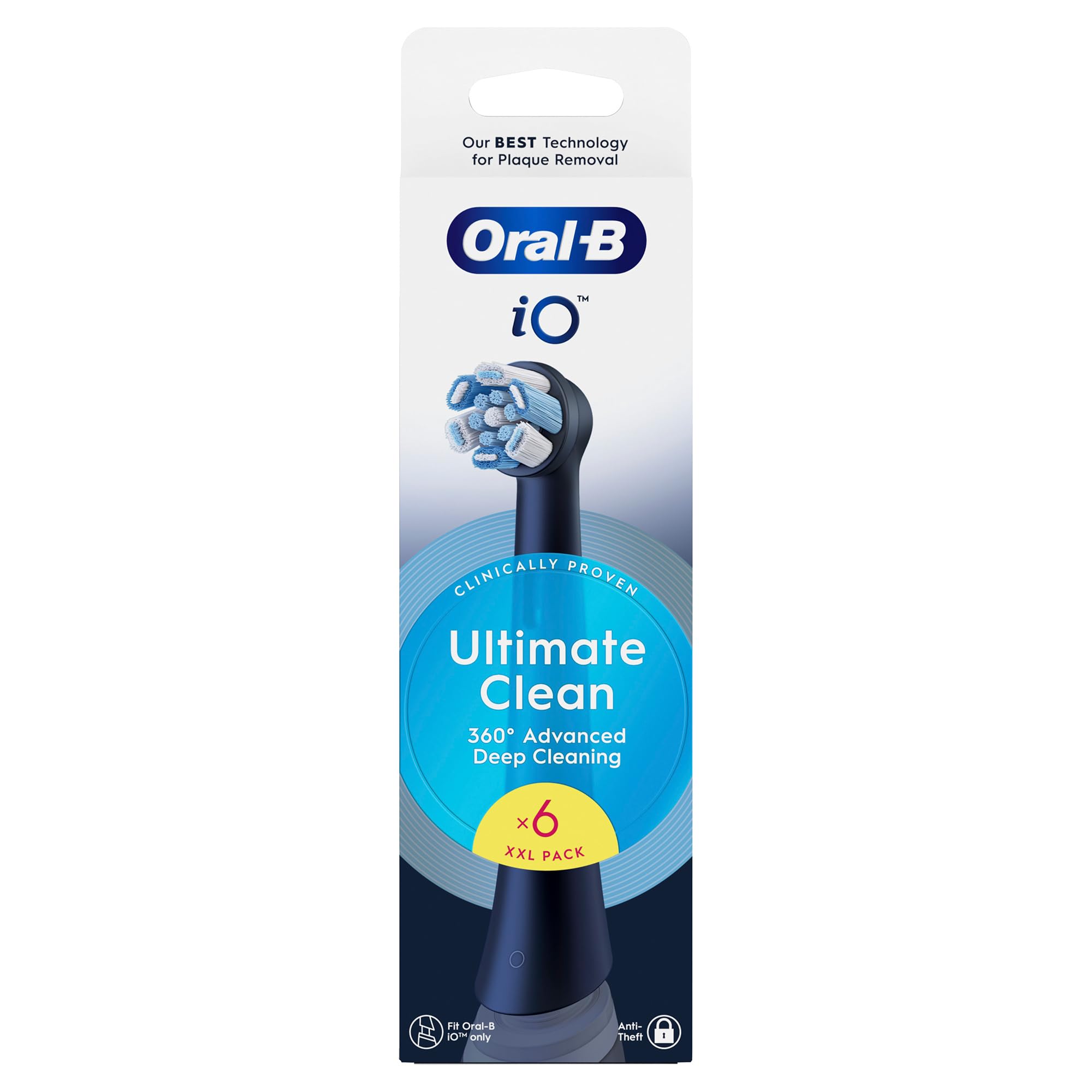 Oral-B Seria iO Ultimate Clean Czarny, Oryginalne głowice, Filamenty Criss-Cross, 6
