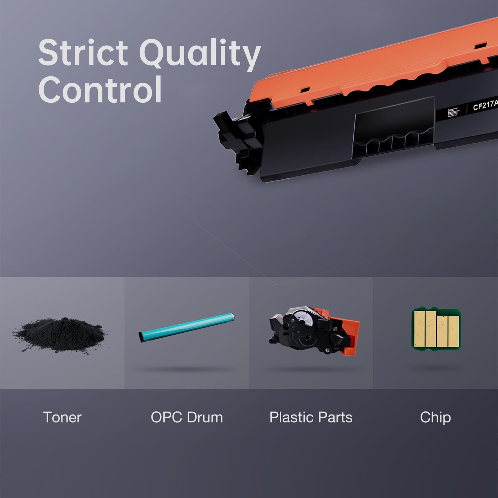 4x Toner compatible HP CF217A 17A CON CHIP para HP LaserJet Pro MFP M