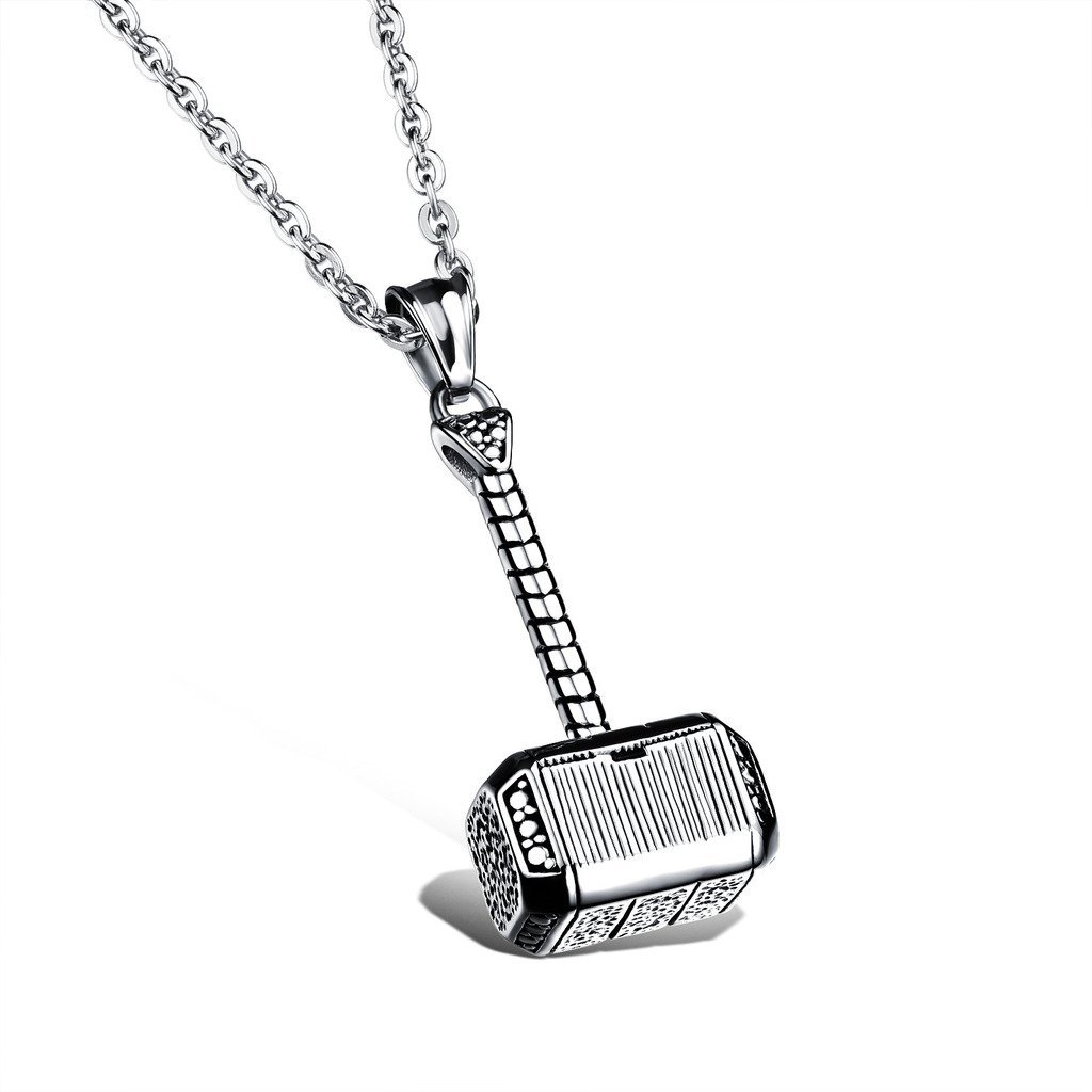Stainless Steel Necklaces Silvery/Golden Hammer Pendant Cool Men Necklace