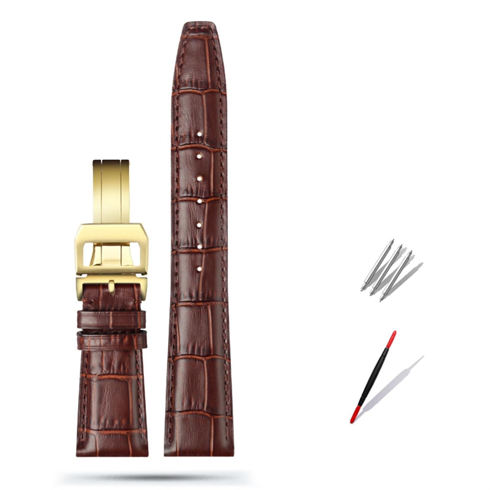 CEKGDB 20mm 21mm 22mm Cowhide Leather Watch Band Replacement for IWC Portugieser Porotfino Family PILOT'S Watches Strap Folding Buckle