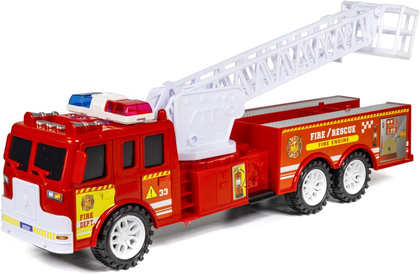 KidPlay Kids Light Up Fire Truck Rescue Engine with Utility
