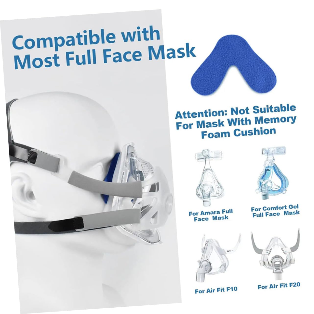 BESTYASH 5 Set Cuscinetti Nasali Regolabili per Maschera Morbido Fleece Protezione per Naso Comfort Ottimale e Riduzione Rossori Adatti per Uso e Notturno
