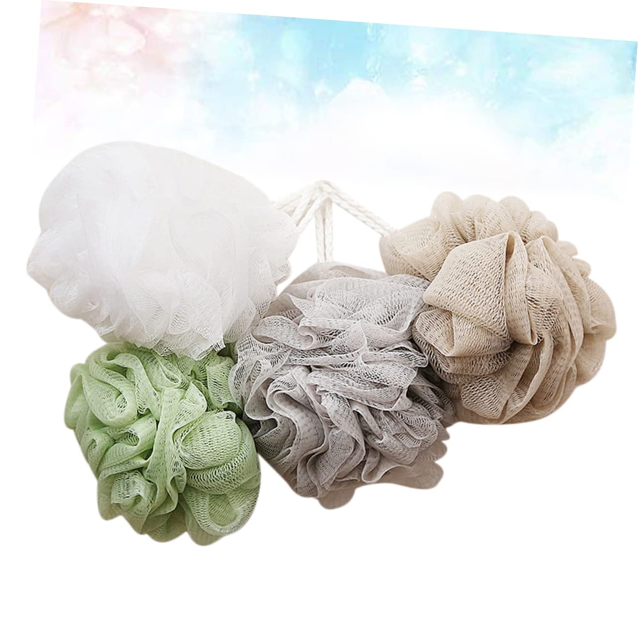 Ipetboom 8 Piezas esponjas de baño para ducha esponjas para limpiar bola de ducha esponja baño esponja de baño accesorios de baño depurador de cuerpo suave Bola de baño tenis