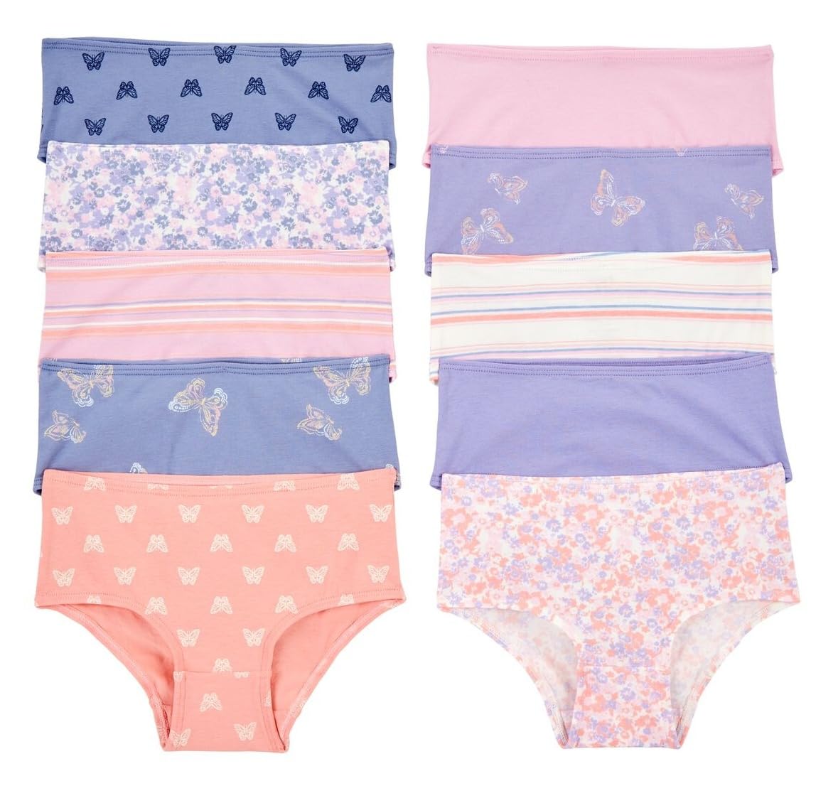 Carters Girl s Stretch Cotton Panties Underwear 10 Pack