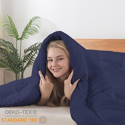 Vista 58 de BedTreat Edredón de plumón alternativo con pestañas en las esquinas, edredón acolchado para todas las estaciones, edredón King cosido en caja