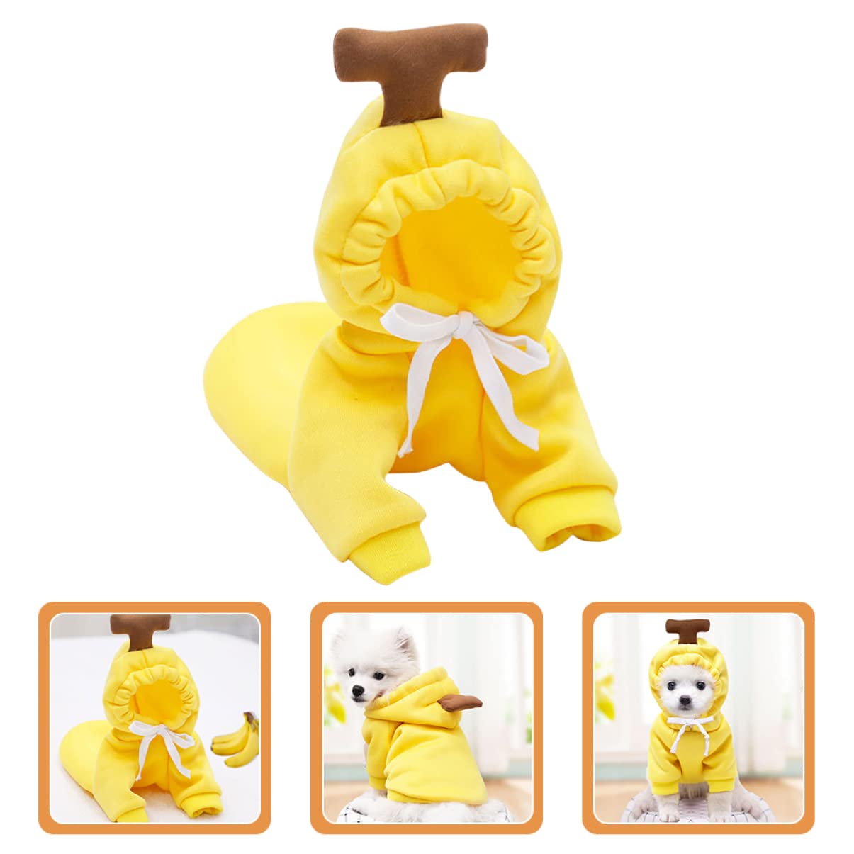 Mipcase 4piezas Sudadera De Frutas para De Invierno Ropa De Mascota Capucha Suéter De De Diseño Chic y para Cachorros y Gatos