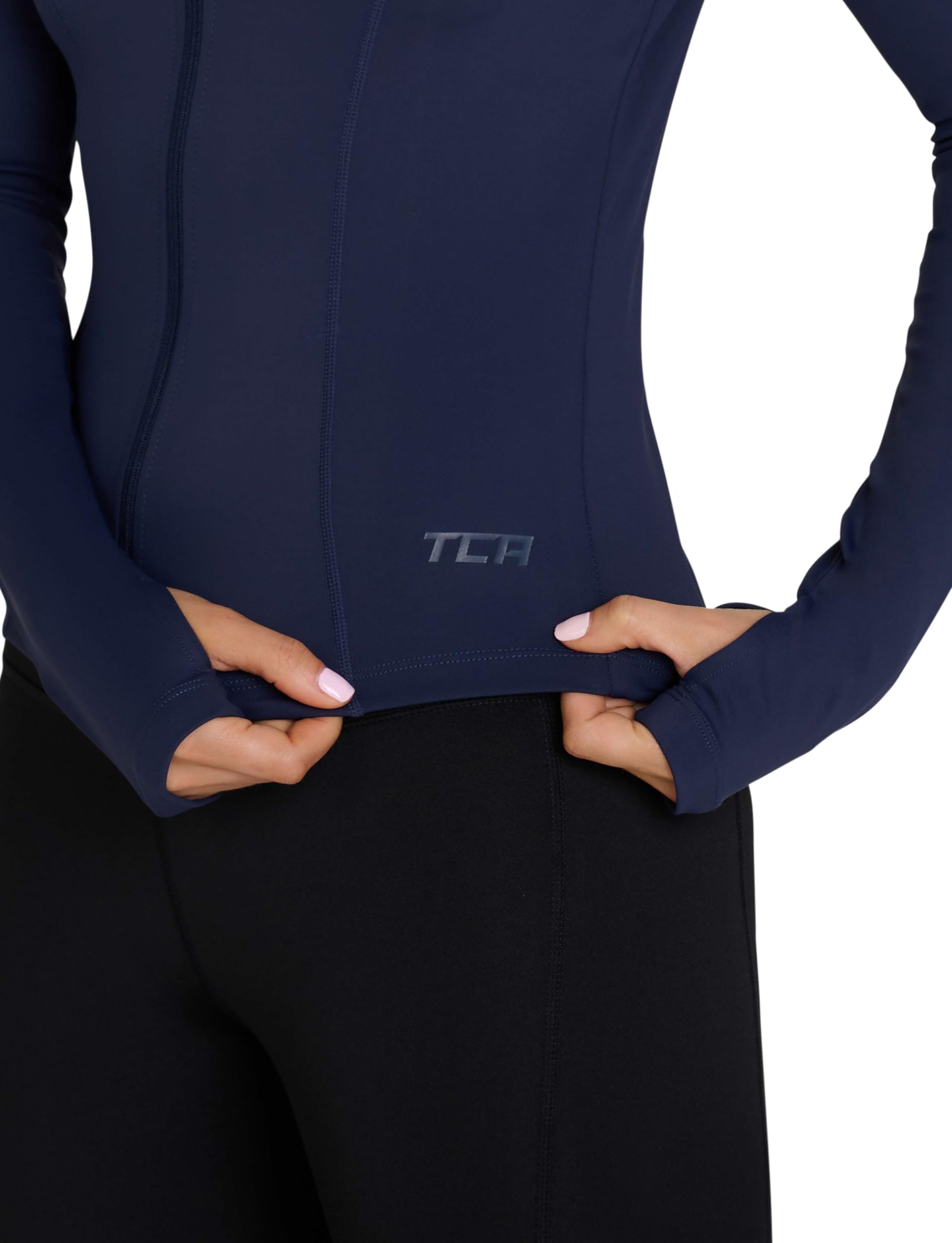 TCA Women’s Running Jacket – Long Sleeve Gym Tops Veste de course pour femme – Hauts de sport à manches longues, veste de sport zippée, vestes de sports légères pour femme