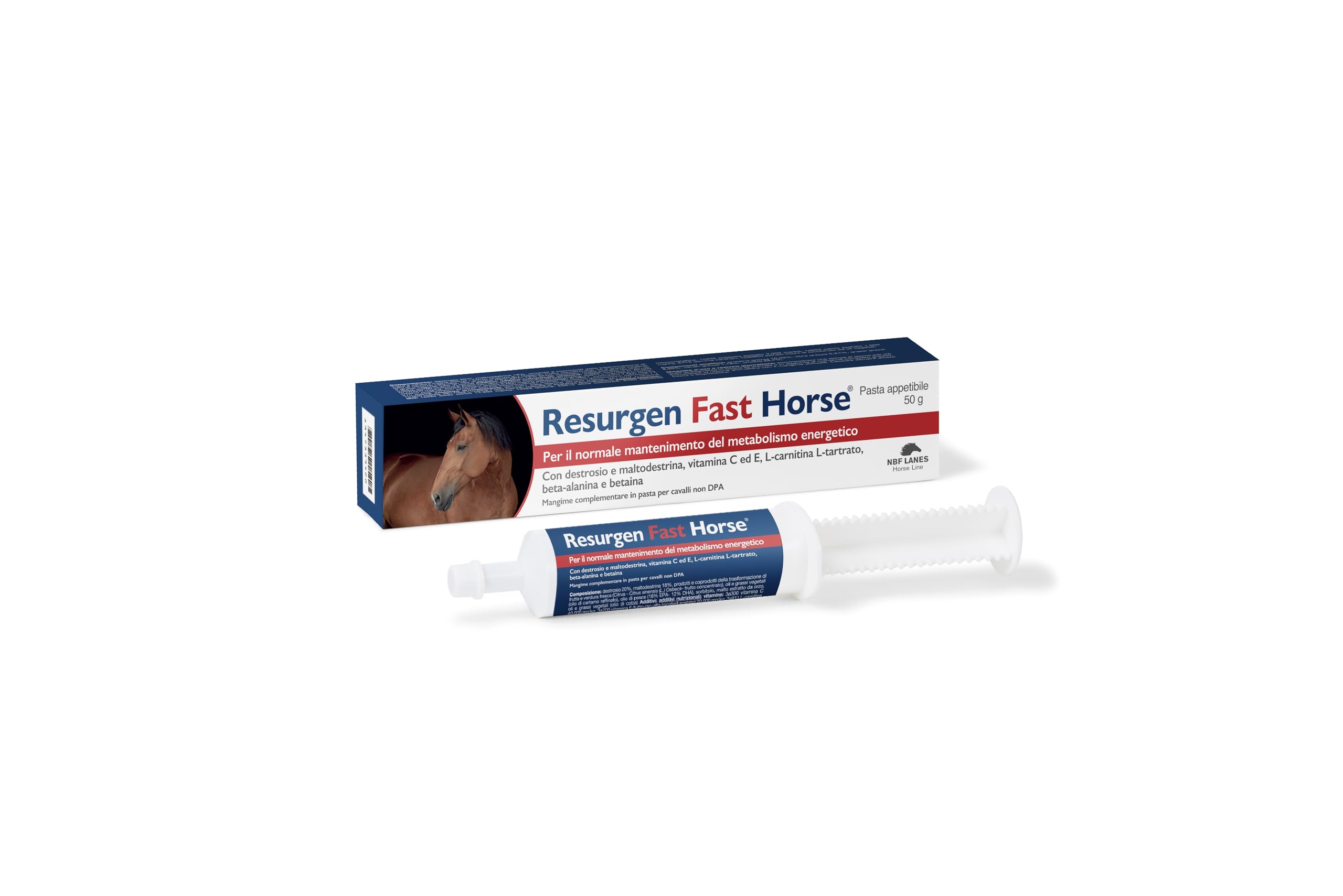NBF Lanes | Resurgen Fast Horse - Soutien Énergétique pour Chevaux avec L-Carnitine et Vitamines