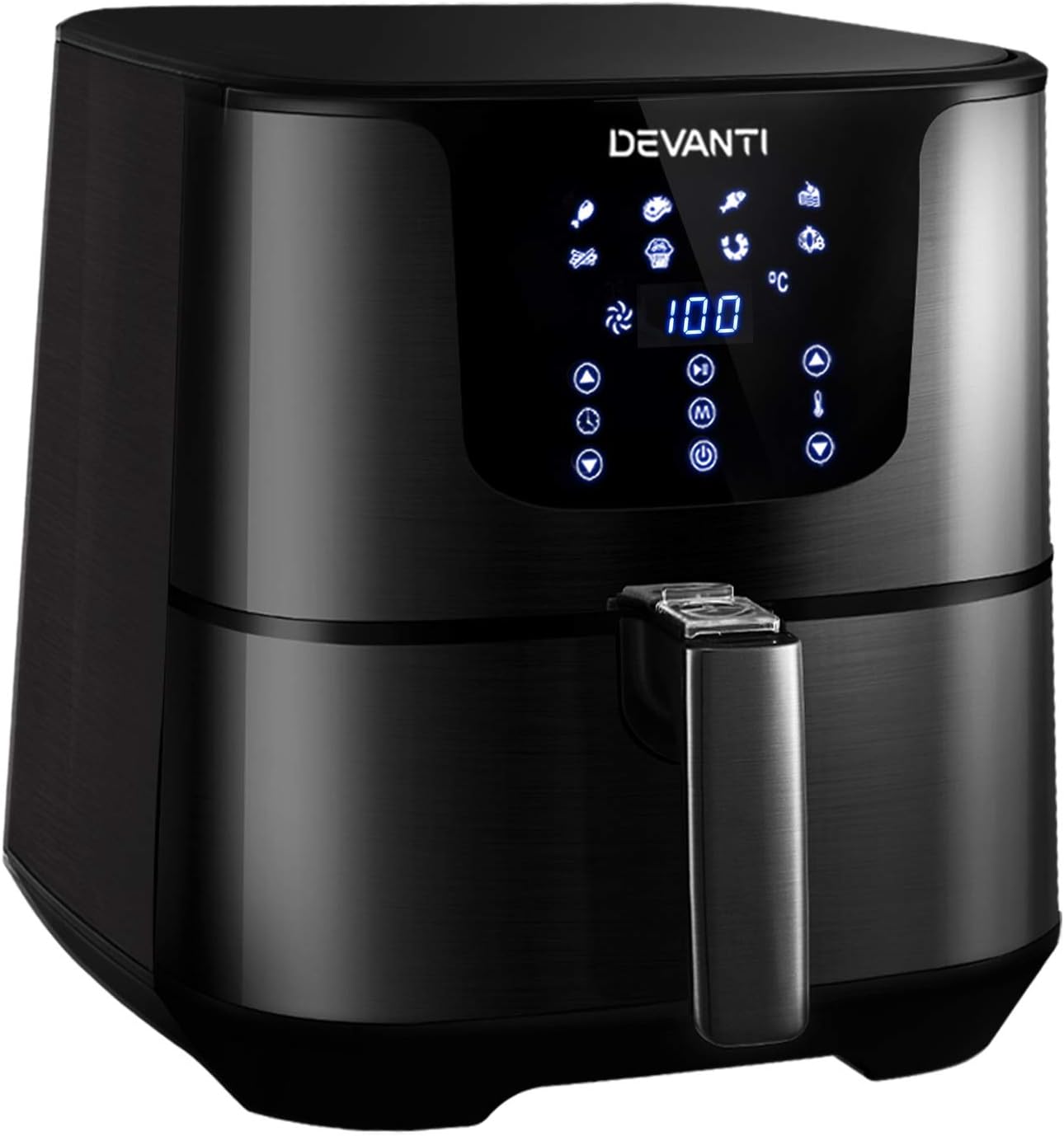 Devanti Air Fryer 7L LCD Fryers Oven Airfryer Kitchen Healthy Cooker