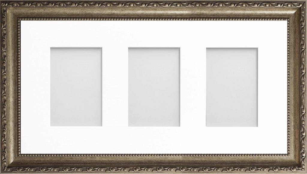 Frame Company Brompton Bronze Multi-Aperture Photo Frame with Mount, 20x10 for 6x4 (x3 portrait) * Choice of Mount Design* NEW