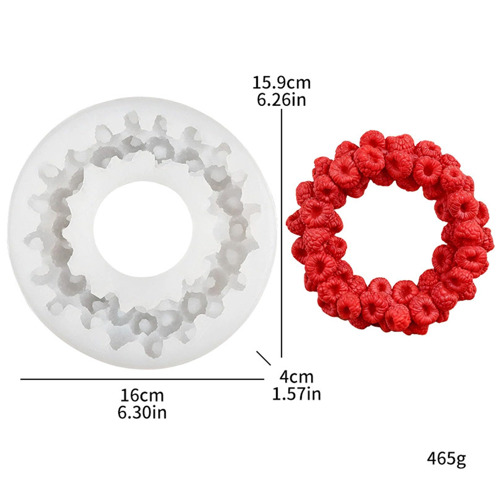 Moule en Silicone en forme de cœur de framboise, pour la décoration de gâteaux, la fabrication de chocolat et l ' artisanat alimentaire, outil de cuisson Flexible, moule à bonbons fait à la main