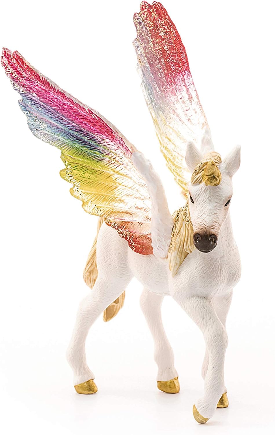 schleich BAYALA | Skrzydlate Źrebię Tęczowego Jednorożca 70577 | szczegółowa figurka kolekcjonerska | magiczny prezent dla dziewczynek i chłopców | zabawka od 5 lat | 8 x 5 x 10 cm