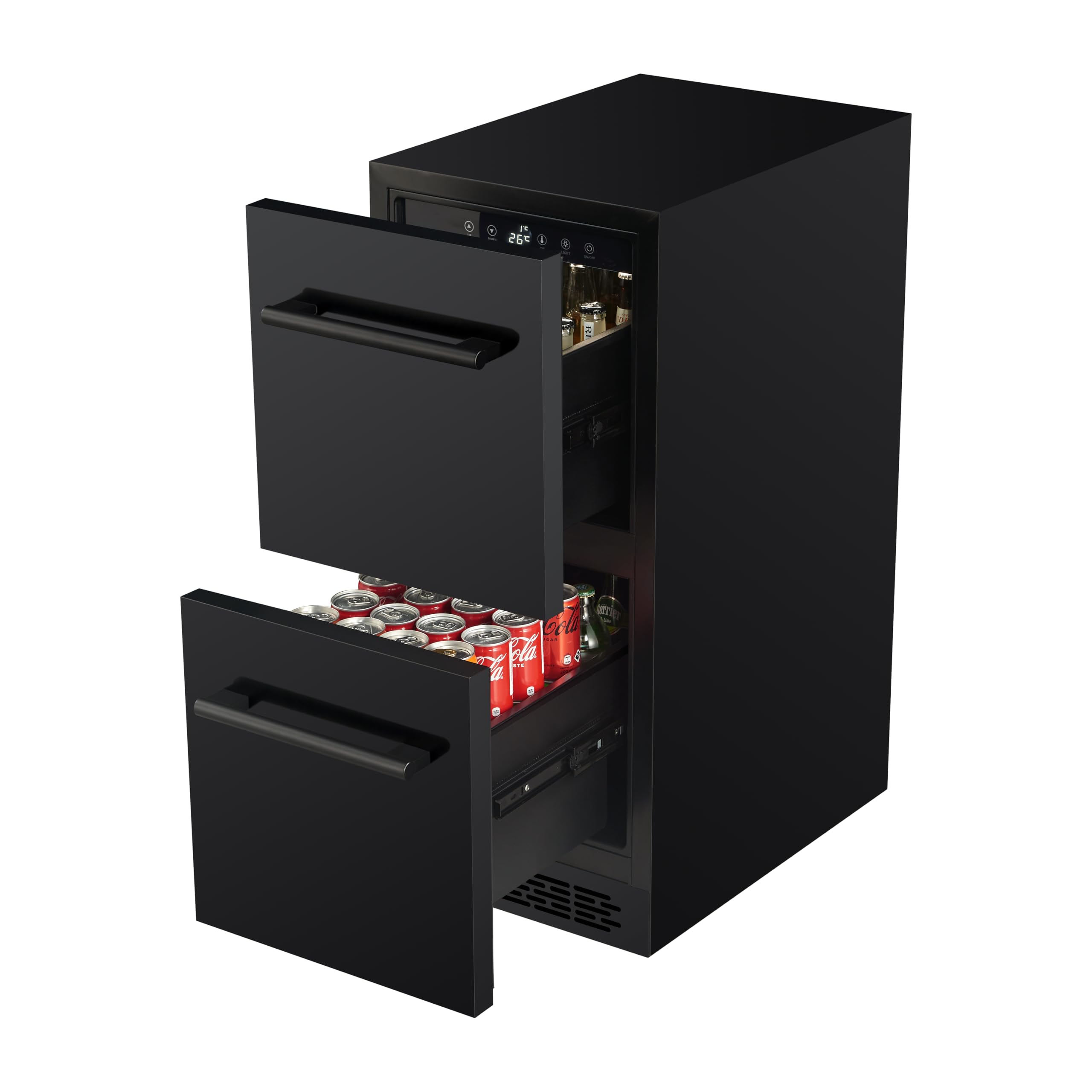 Vesgolden 15 Inch Double Drawer Drawer Refrigerator Under Counter Beverage Refrigerator, Indoor/Outdoor Fridge For Patio, Kitchen & Bar, Weatherproof on Fridge.com - View 3